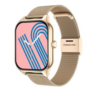 2025 Lige 1.83 Inch Full Touch Color Screen fitness tracker bluetooth multifunctional smart watch GT40 Golden